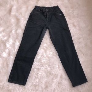 Rocky Mountain Rockies Jeans Vintage High Waist Mom Jeans Bareback Black Wash